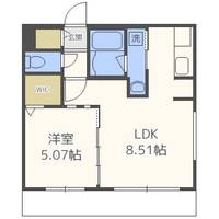 北海道札幌市中央区南十三条西7丁目(マンション)の賃貸物件406の間取り