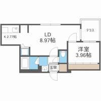 北海道札幌市東区北七条東3丁目(マンション)の賃貸物件101の間取り