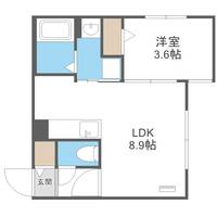 北海道札幌市白石区本郷通12丁目南(マンション)の賃貸物件102の間取り