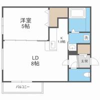 北海道札幌市豊平区平岸三条14丁目(マンション)の賃貸物件301の間取り
