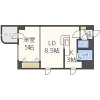 北海道札幌市中央区南一条西11丁目(マンション)の賃貸物件203の間取り