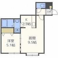 北海道札幌市豊平区平岸四条16丁目(アパート)の賃貸物件305の間取り