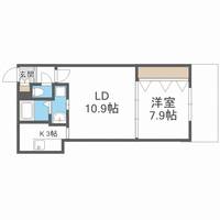 北海道札幌市中央区南十五条西8丁目(マンション)の賃貸物件202の間取り