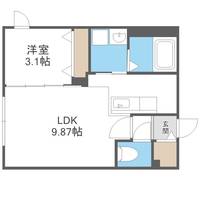 北海道札幌市中央区南九条西11丁目(マンション)の賃貸物件102の間取り