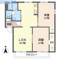 グリーンベールMAEDAA102の間取り