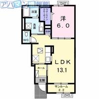 メープル秋葉 Ⅰの間取り