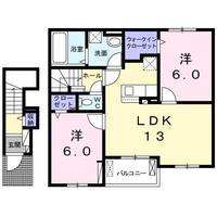 クレメント木津宮ノ内A205の間取り