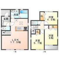 愛知県豊橋市多米中町2丁目(一戸建)の賃貸物件1の間取り