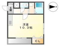 エスポアワンルームⅡ101の間取り