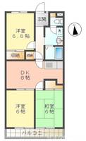 愛知県豊田市美里2丁目(マンション)の賃貸物件4Dの間取り