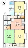 愛知県豊田市大林町13丁目(マンション)の賃貸物件501の間取り