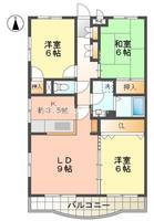 萩野マンション A棟301の間取り