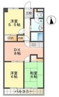 愛知県豊田市美里2丁目(マンション)の賃貸物件1Dの間取り