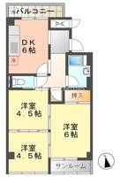 愛知県豊田市陣中町2丁目(マンション)の賃貸物件202の間取り