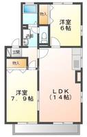 愛知県安城市住吉町5丁目(アパート)の賃貸物件201の間取り