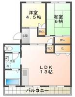 愛知県安城市緑町1丁目(マンション)の賃貸物件201の間取り