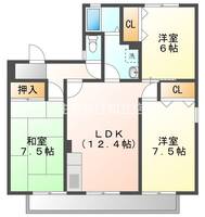 愛知県知立市鳥居2丁目(アパート)の賃貸物件の間取り