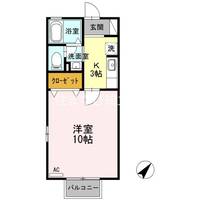 アンソレイユ A棟203の間取り