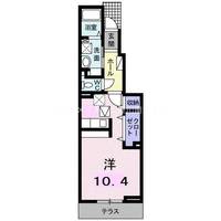 愛知県豊川市四ツ谷町1丁目(アパート)の賃貸物件102の間取り