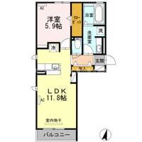 愛知県豊川市小桜町(アパート)の賃貸物件303の間取り