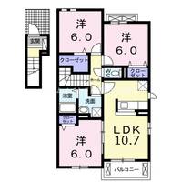 カーサ・ソーレ Ⅱの間取り