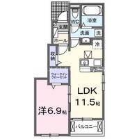 愛知県豊川市平井町東野地(アパート)の賃貸物件101の間取り