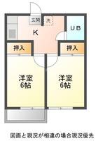 丸喜コーポ203の間取り