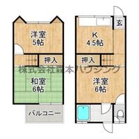 有本貸家(雁屋北) 1の間取り