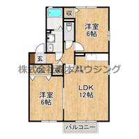 ロイヤル倉治B棟 101の間取り