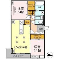 D-resena旭通りの間取り