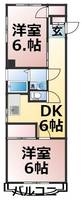 吹上ハイツ203の間取り