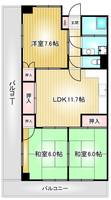 納屋橋マンションA棟の間取り