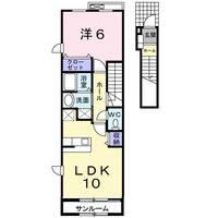 富山県富山市豊若町3丁目(アパート)の賃貸物件の間取り
