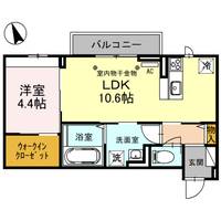 富山県富山市花園町2丁目(アパート)の賃貸物件の間取り