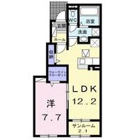 富山県富山市下冨居2丁目(アパート)の賃貸物件の間取り