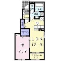 富山県富山市下冨居2丁目(アパート)の賃貸物件の間取り