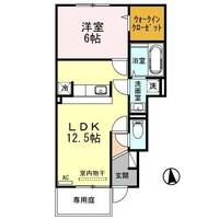 富山県高岡市中川栄町(アパート)の賃貸物件の間取り