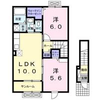 富山県高岡市福岡町大滝(アパート)の賃貸物件の間取り