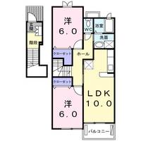富山県南砺市年代(アパート)の賃貸物件の間取り