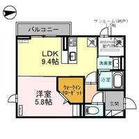 富山県富山市南田町2丁目(アパート)の賃貸物件の間取り