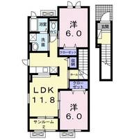富山県高岡市中曽根(アパート)の賃貸物件の間取り