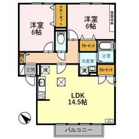 富山県射水市戸破(アパート)の賃貸物件の間取り