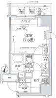 東京都北区王子1丁目の賃貸マンションの間取り