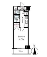 東京都新宿区荒木町の賃貸マンションの間取り