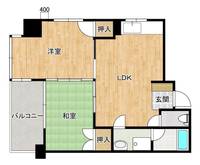 福岡県福岡市中央区高砂1丁目(マンション)の賃貸物件の間取り