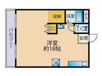 福岡県福岡市中央区清川3丁目(マンション)の賃貸物件の間取り