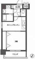 福岡県福岡市中央区高砂2丁目(マンション)の賃貸物件の間取り