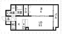 福岡県福岡市南区玉川町(マンション)の賃貸物件の間取り