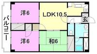 ロイヤルアネックス土居田203の間取り
