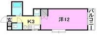 ベルメゾン畑寺302の間取り